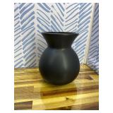 8.25 in. Matte Black Hourglass Vase, Ceramic