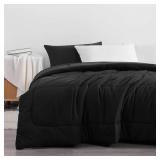 NTBAY Alaskan King Comforter - Down Alternative Comforter Duvet Insert, All Season Bedding Quilted Duvet Insert with Corner Tabs, Machine Washable, Black