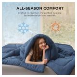 Retails for $109! Bedsure Comforter Duvet Insert - Quilted Comforters Queen Size, All Season Duvet, GentleSoft Down Alternative Bedding, 104 x 96 Alaskan King