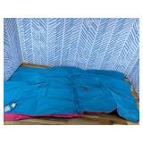 Inflatable Toddler Travel Bed, Portable Toddler Bed | Kids Air Mattress with Sides | Reversible 2 Colors Kids Blow Up Mattress -Mint Green & Pink