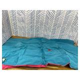 Inflatable Toddler Travel Bed, Portable Toddler Bed | Kids Air Mattress with Sides | Reversible 2 Colors Kids Blow Up Mattress -Mint Green & Pink