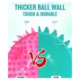 2 Pack 4.5 Heavy Duty Squeaky Dog Ball for Medium Large Dogs, Spikey Dog Ball Toys for Clean Teeth and Training, Large Dog Toys for Aggressive Chewers