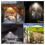 HULPPRE 3000lm Solar Shed Light,Daytime or Night,Classic Metal Solar Lights Indoor&Outdoor with E27 Bulb,Cool or Warm White,5 Modes Barn,Chicken Coop Light,Pendant Lamp for Patio,Garden,Yard,Gazebo