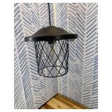 HULPPRE 3000lm Solar Shed Light,Daytime or Night,Classic Metal Solar Lights Indoor&Outdoor with E27 Bulb,Cool or Warm White,5 Modes Barn,Chicken Coop Light,Pendant Lamp for Patio,Garden,Yard,Gazebo