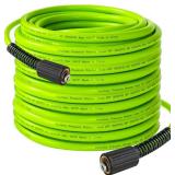 Hourleey Pressure Washer Hose 30 FT, 3600 PSI Flexible Kink Resistant Power Washer Hose Replacement, Pressure Hose Extension with 1/4" Quick Connect, Green