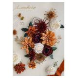 Lookein Artificial Flowers for DIY Wedding Decoration Bridal Bouquet Table Centerpieces Flower Garland Arch Flower Decoration Home Decor, Rustic Terracotta