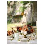 Lookein Artificial Flowers for DIY Wedding Decoration Bridal Bouquet Table Centerpieces Flower Garland Arch Flower Decoration Home Decor, Rustic Terracotta