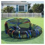 LUCKITTY Outdoor Rainbow Cat Enclosures Playground,Outside House for Indoor Cats Include Portable Tent, Circle Cat Playpen Tunnel Catio, for Cats, Kitty and Small Animals
