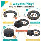 LUCKITTY Outdoor Rainbow Cat Enclosures Playground,Outside House for Indoor Cats Include Portable Tent, Circle Cat Playpen Tunnel Catio, for Cats, Kitty and Small Animals