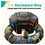 LUCKITTY Outdoor Rainbow Cat Enclosures Playground,Outside House for Indoor Cats Include Portable Tent, Circle Cat Playpen Tunnel Catio, for Cats, Kitty and Small Animals