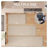 Kitchen Mats for Floor, Super Absorbent Kitchen Rugs Non Slip Washable, Soft Imitation Linen Braided Kitchen Runner Rug, Standing Mat Kitchens Sink Mat, Easy to Clean, Beige 17x30