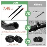 240FT Drip Irrigation System Kit, Automatic Garden Watering System for Plant, Greenhouse, Yard, Lawn, with 1/2 inch 1/4 inch Irrigation Tubing Hose and Accessories