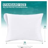 Utopia Bedding Waterproof Pillow Protectors Zippered Standard Size (2 Pack, White), Zippered Pillowcases, Bed Bug Proof Pillow Encasement Covers 20 x 26 Inches