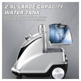 Retails for $130! Anthter Steamer for Clothes, 1500W Powerful Standing Garment Steamer with Roll Wheels, 2.4L Water Tank for 90 Mins Continuous Steaming, 35s Fast Heat-up (Silver)