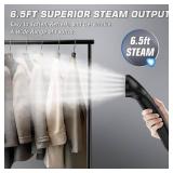 Retails for $130! Anthter Steamer for Clothes, 1500W Powerful Standing Garment Steamer with Roll Wheels, 2.4L Water Tank for 90 Mins Continuous Steaming, 35s Fast Heat-up (Silver)