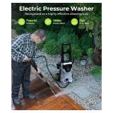 Retails for $110! Pressure Washer, Power Washer with Foam Cannon High Pressure Washer for Cars, Fences, Patios, Decks, Patios and Driveway Powerwasher
