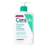 CeraVe Foaming Facial Cleanser, Daily Face Wash for Oily Skin, Hyaluronic Acid + Ceramides + Niacinamide, Fragrance Free & Paraben Free, Non-Drying Oil Control Face Wash, 16 Fluid Ounces
