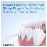 AquaSonic Water Flosser - Cordless Rechargeable Water Flossers for Teeth Cleaning - Waterproof Aqua Flosser, Portable Oral Irrigator for Dental Cleaning with 5 Jet Tips Braces Home Travel