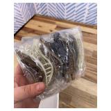 8 PCS Flat Hair Clips, 2 Styles French Claw Clips Strong Hold for Women Girls Thin Hair