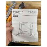 Amada 14 Feet Outdoor Inflatable Movie Screen, Projector Screen with Fast Low-Noise Air, Support Front Rear Projection for Backyard Movie Night, Home Theater, Theme Party, AMPJ04