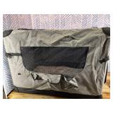 Veehoo 30 inch Folding Soft Dog Crate, 4-Door Portable Collapsible Pet Kennel Travel Dog Crate for Medium Dogs, 5 x Durable Mesh Screen, 600D Oxford Fabric, Indoor & Outdoor Use, Grey, CWB2428CP