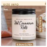 Wax & Wit Cinnamon Rolls Fall Candles for Home Scented Cinnamon and Buttercream Frosting Perfect Home D cor Gifts for Autumn, Holiday, Christmas, Winter - 9oz, Soy Wax, 50 Hour Burn