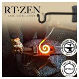 RTZEN Plant Hangers Outdoor or Indoor - Wrought Iron Metal Hanger Indoor Hook - Heavy Duty Wall Bracket Hooks for Hanging Plants Baskets Lanterns Wind Chimes - 2 Pack (Black Shepherds Hooks)