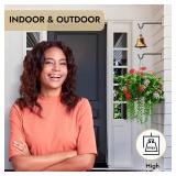 RTZEN Plant Hangers Outdoor or Indoor - Wrought Iron Metal Hanger Indoor Hook - Heavy Duty Wall Bracket Hooks for Hanging Plants Baskets Lanterns Wind Chimes - 2 Pack (Black Shepherds Hooks)