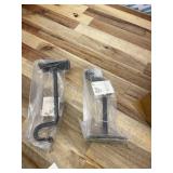 RTZEN Plant Hangers Outdoor or Indoor - Wrought Iron Metal Hanger Indoor Hook - Heavy Duty Wall Bracket Hooks for Hanging Plants Baskets Lanterns Wind Chimes - 2 Pack (Black Shepherds Hooks)