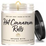 Wax & Wit Cinnamon Rolls Fall Candles for Home Scented Cinnamon and Buttercream Frosting Perfect Home D cor Gifts for Autumn, Holiday, Christmas, Winter - 9oz, Soy Wax, 50 Hour Burn