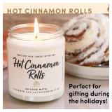 Wax & Wit Cinnamon Rolls Fall Candles for Home Scented Cinnamon and Buttercream Frosting Perfect Home D cor Gifts for Autumn, Holiday, Christmas, Winter - 9oz, Soy Wax, 50 Hour Burn
