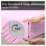 Comforter Set Queen Size, Makeup Pink Queen 7 Pcs Bedding for Kids and Adults, Women Diamond Cute Bed Sheet Sets with Fitted Sheet 2 Pillowcases & 2 Shams for Bedroom Bed Decor