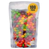 Performore 5 x 8 Inch Stand Up Pouch Bags, Resealable Ziplock Bags For Food Storage, Heavy Duty Mylar Bags, Odor Proof Resealable Bags, Clear Front With Aluminum Foil Back, Heat Sealable, 100 Pack