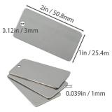 StayMax 50 Pack Engraving Blanks Stamping Blanks Stainless Steel Rectangle Blank Tags 1 Inch x 2 Inch