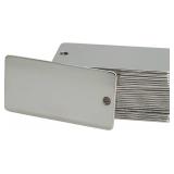 StayMax 50 Pack Engraving Blanks Stamping Blanks Stainless Steel Rectangle Blank Tags 1 Inch x 2 Inch