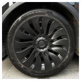 Retails for $150! KAVANIC Fits Tesla Model Y Wheel Cover Hubcap 19 Inch Matte Black Support Logo Symmetry Design (3 PCS) Uberturbine Style for 2020-2024 Model Y Gemini Wheel Cover Replacement