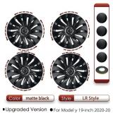 Retails for $150! KAVANIC Fits Tesla Model Y Wheel Cover Hubcap 19 Inch Matte Black Support Logo Symmetry Design (3 PCS) Uberturbine Style for 2020-2024 Model Y Gemini Wheel Cover Replacement