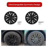 Retails for $150! KAVANIC Fits Tesla Model Y Wheel Cover Hubcap 19 Inch Matte Black Support Logo Symmetry Design (3 PCS) Uberturbine Style for 2020-2024 Model Y Gemini Wheel Cover Replacement