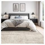 Retails for $110! Valenrug Washable Rug - Stain Resistant Area Rugs for Living Room, Non Slip Backing Printed Rugs for Bedroom, Folable Machine Washable Area Rug(Beige,8