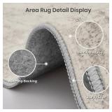 Retails for $110! Valenrug Washable Rug - Stain Resistant Area Rugs for Living Room, Non Slip Backing Printed Rugs for Bedroom, Folable Machine Washable Area Rug(Beige,8