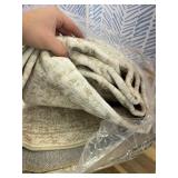 Retails for $110! Valenrug Washable Rug - Stain Resistant Area Rugs for Living Room, Non Slip Backing Printed Rugs for Bedroom, Folable Machine Washable Area Rug(Beige,8