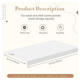 Hoolerry 1 PC Wire Rack Covers 16 x 33 Inch Wood Shelf Covers for Wire Shelving Pantry Shelves Covers Rack Liner Shelf Liners for Bathroom Kitchen Shelving Upgrade, White