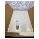 WALGLASS Double-Sided White Board 20" x 30", Dry Erase Board, Magnetic Whiteboard Silver Aluminium Frame, Wall-Mounted or Hanging Board for Home, School, Office, Kitchen