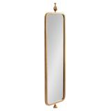 Kate and Laurel Kasota Slim Panel Wall Mirror, 9 x 36, Antique Gold, Glam Tall Wall Decor for Skinny Entryway or Decorative Bedroom