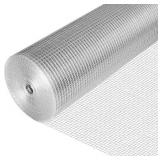 19 Gauge Hardware Cloth, 1/2 inch 48inch 100ft Chicken Wire Fence, Hot-dip Galvanized Welded Cage Wire Mesh Roll Supports Poultry Netting Cage Fence
