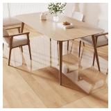 Crystal Clear Floor Mat 5 7ft, Upgraded Easy Flat Waterproof Vinyl Rug Cover, Large Stain-Resistant Plastic Area Rug Floor Protector for Kitchen, Dining Room, High-Traffic Areas