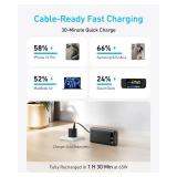 Anker Power Bank, 20,000mAh Travel Essential Portable Charger with Built-in USB-C Cable, 3-Port 87W Max Fast Charging Battery Pack, for MacBook, iPhone 16/15 Series, Samsung, Switch, and More