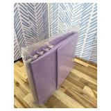 COMIX Standard 3 Ring Binder 1 inch with Clear View Cover, 1" Round Ring View Binder Holds 200 Sheets of US Letter Size Paper for School Office Supplies, 6 Pack (Pale Purple)