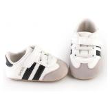 Newbron Baby Boys Girls Retro Sneakers Pu Leather Rubber Sole Walking Shoes Toddler Non-Slip First Walkers Infant Slippers Crib Shoes