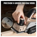 Cordless Electric Hand Planer for Makita (Bare Tool), Brushless Motor, 15000RPM Power Wood Planer with Edge Guide and Dust Bag, 3-1/4 Inch Planing Width, Ideal for Wood Chamfer